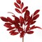 Set of 24: Artificial Red Magnolia Leaf Glitter Spray | 20-Inch | Indoor Use | Floral Sprays | Festive Accents | Parties & Events | Home & Office Decor